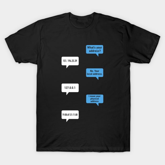 What Is Your Address Funny Networking Computer T-Shirt by Crazyshirtgifts